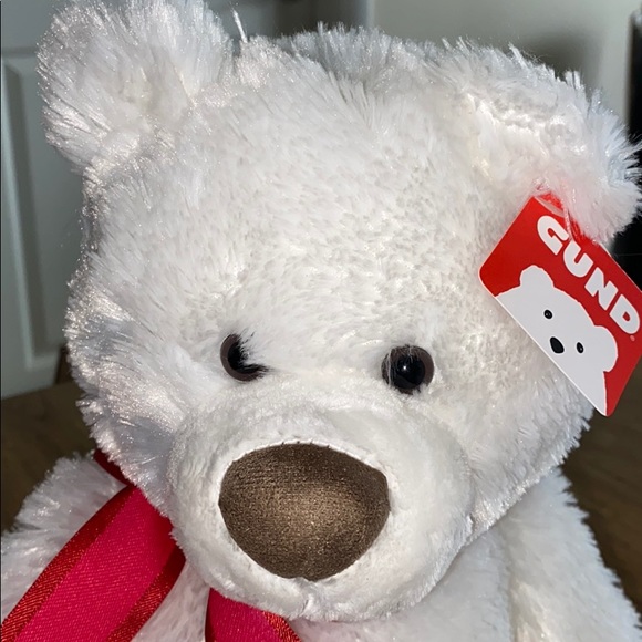New Gund  White Teddy Bear plush toy Christmas - Picture 9 of 11